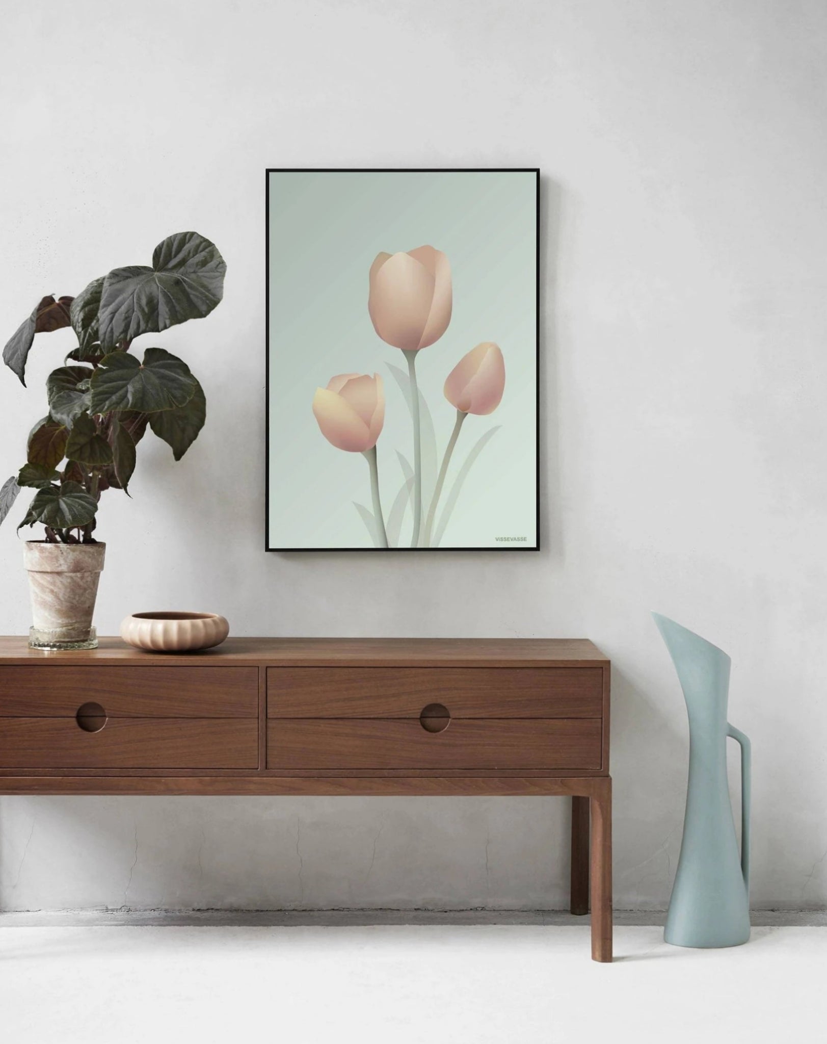 Vissevasse Tulip Poster 15 X21 Cm, Mint