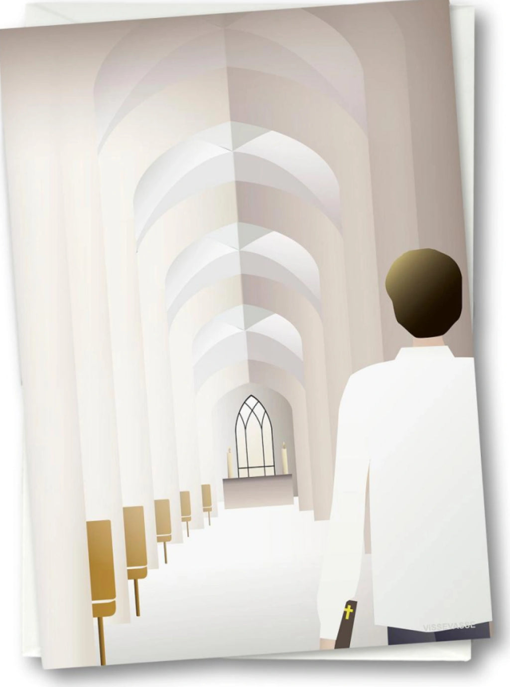 Vissevasse Confirmation Greeting Card 15 X21 Cm, Boy