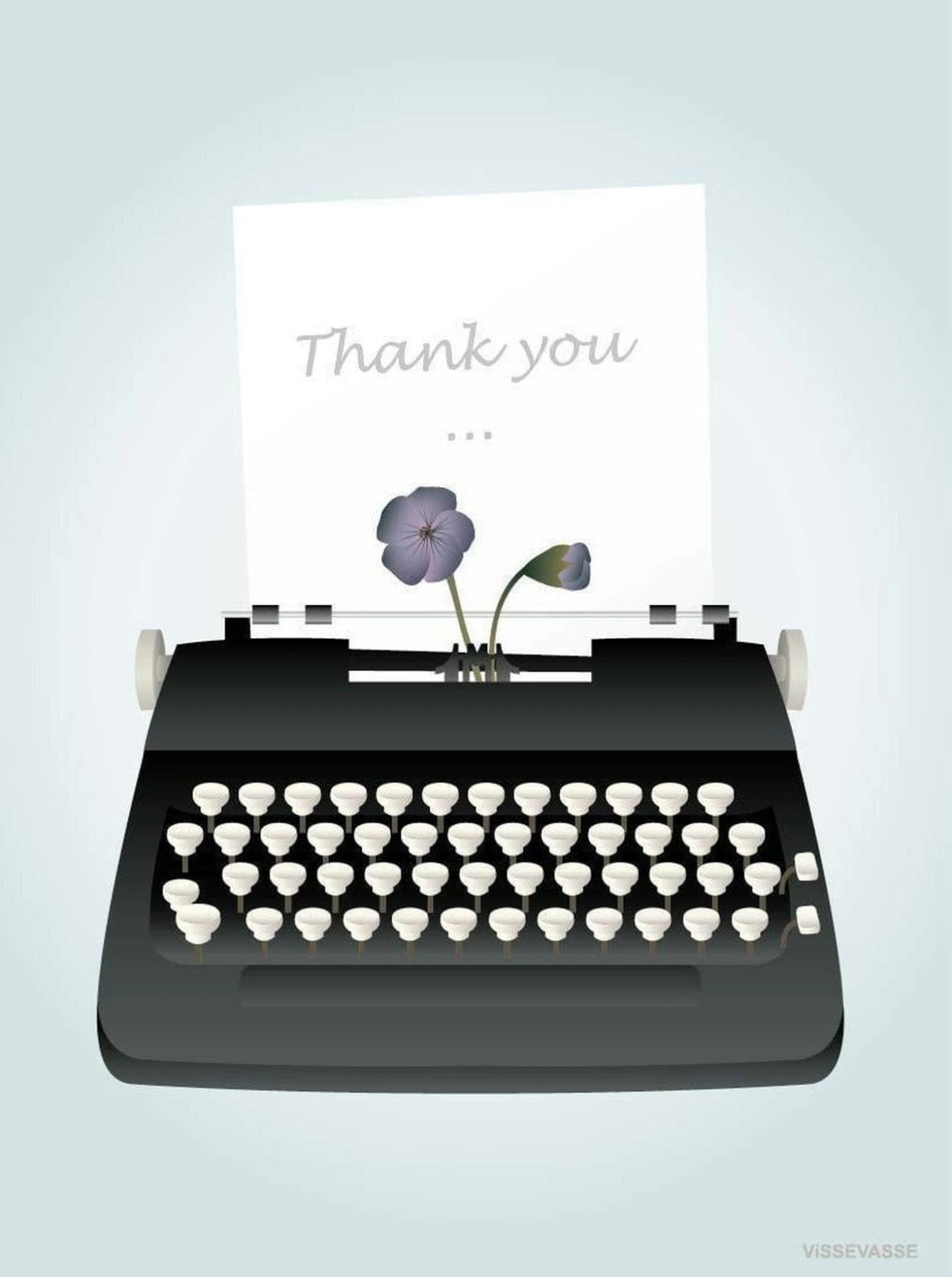 Vissevasse Thank You Greeting Card, 15 X21 Cm