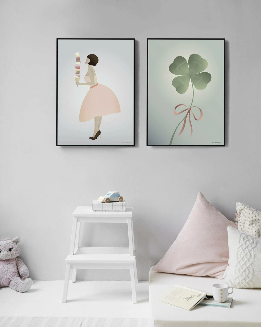 Vissevasse Ice Cream Lady Poster, 50 X70 Cm