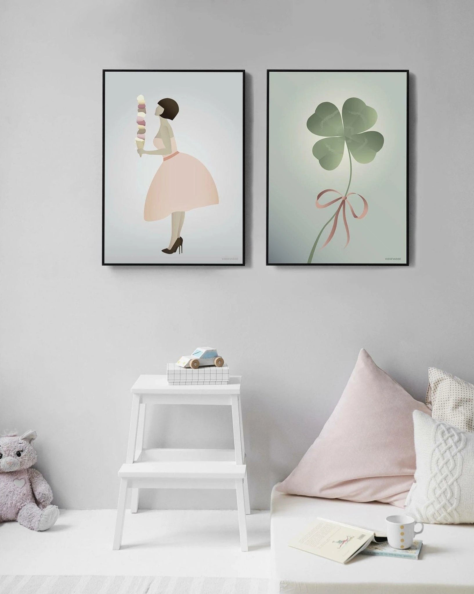 Vissevasse Ice Cream Lady Poster, 50 X70 Cm