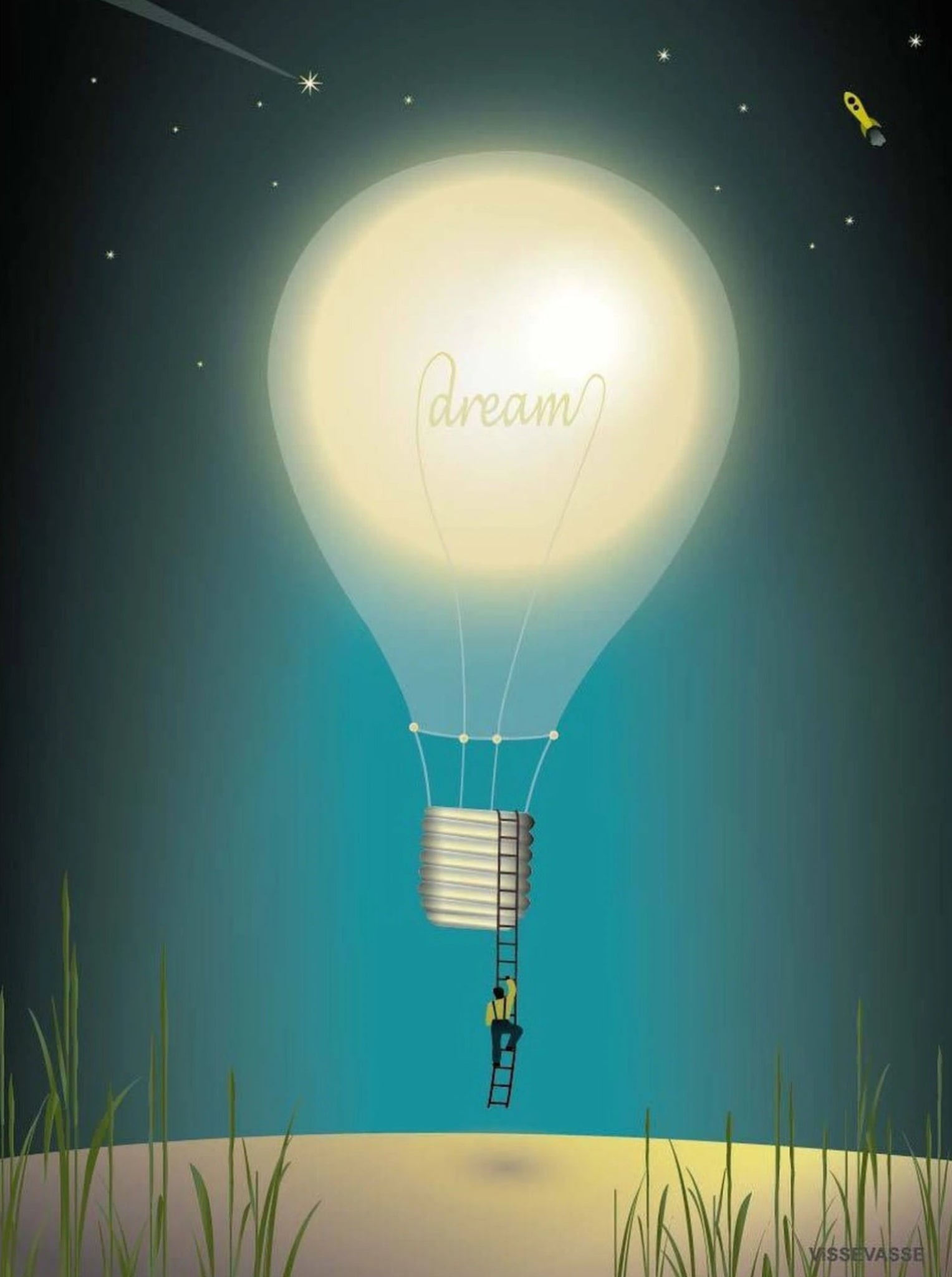 Vissevasse Dreaming Poster, 15 X21 Cm