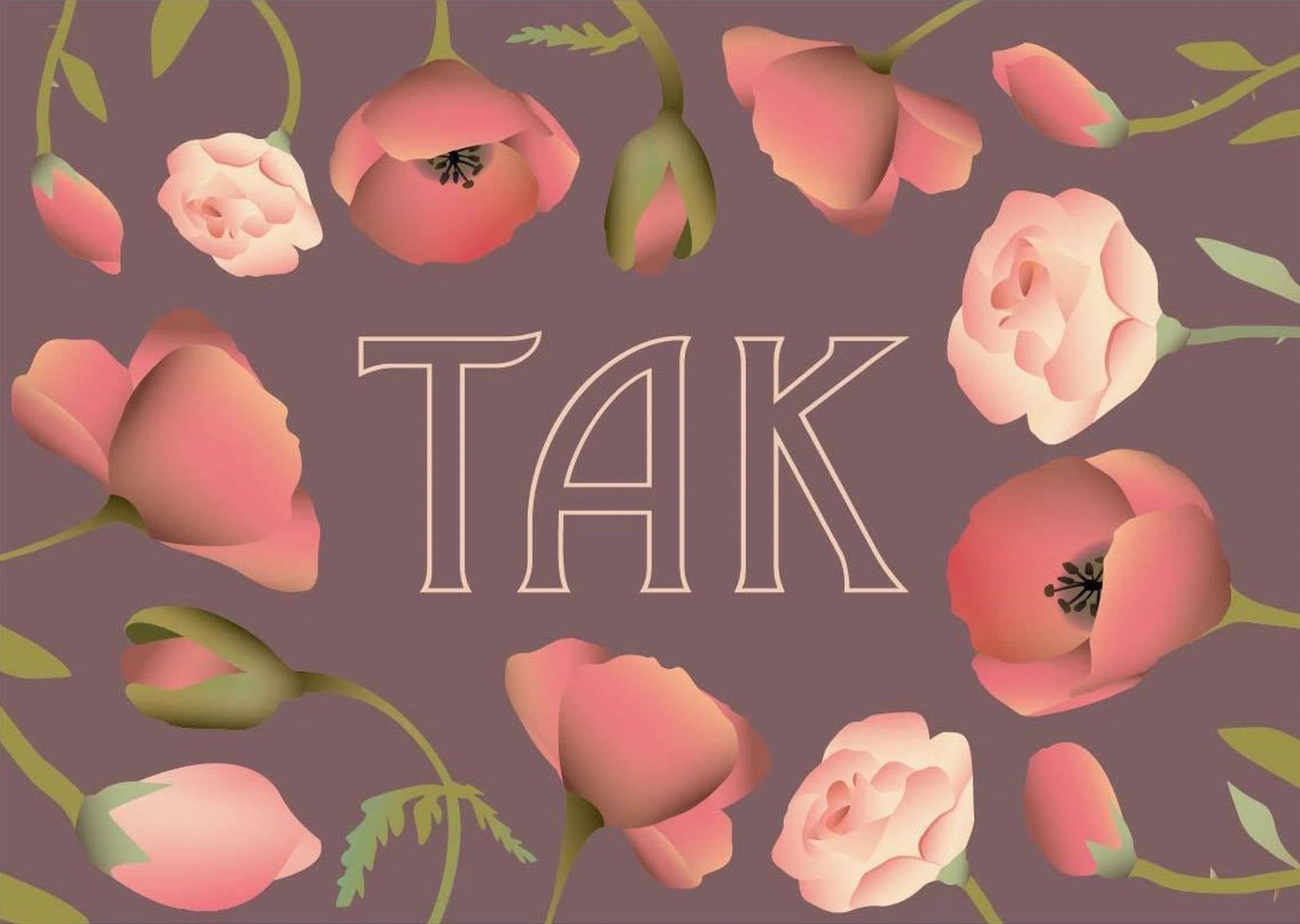 Vissevasse Thank You Greeting Card, 10,5x15cm