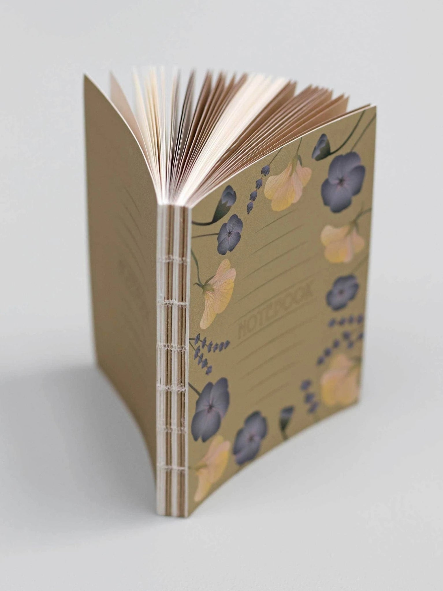 Vissevasse Notebook With Flowers, Amber, Small