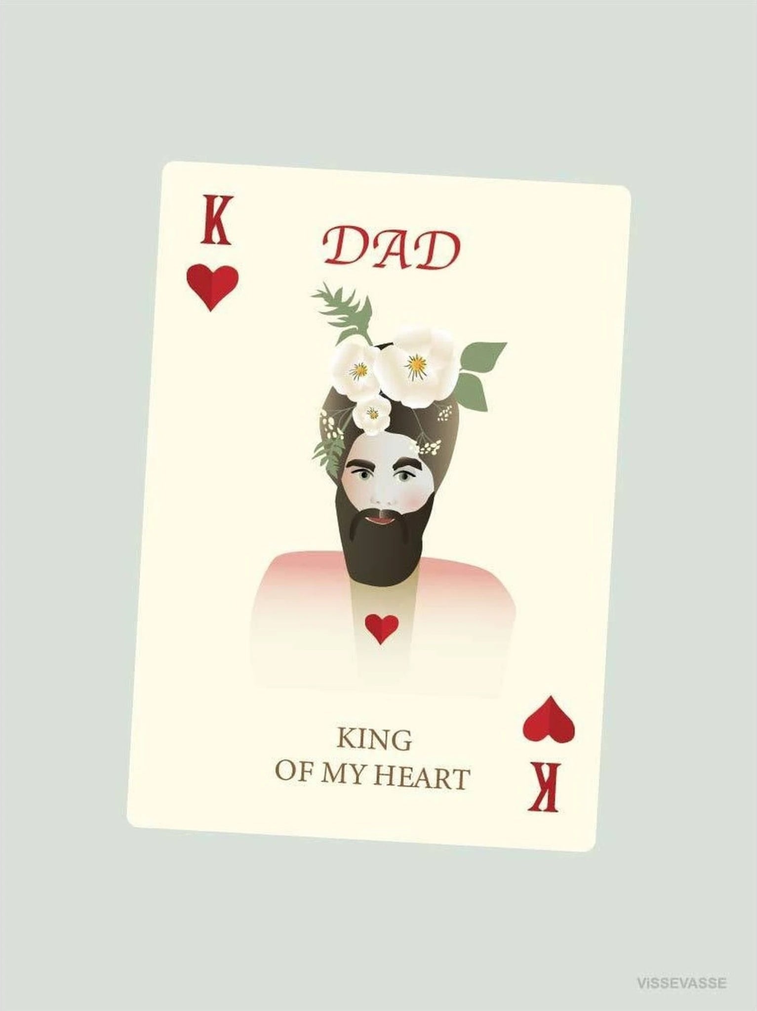 Vissevasse Dad Kind Of My Heart Greeting Card, 10,5x15cm