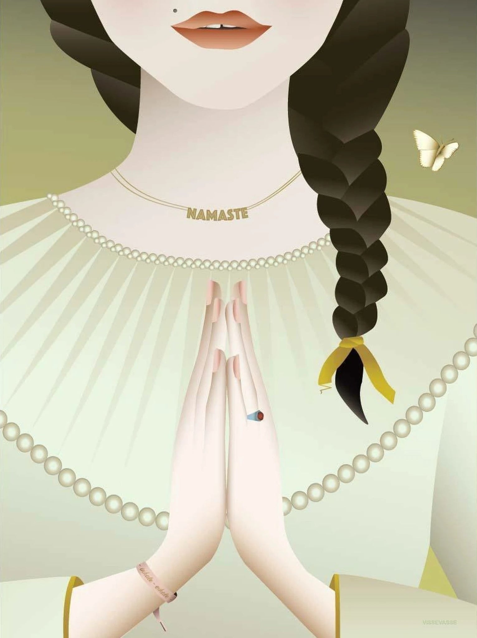 Vissevasse Namaste Poster, 50 X70 Cm