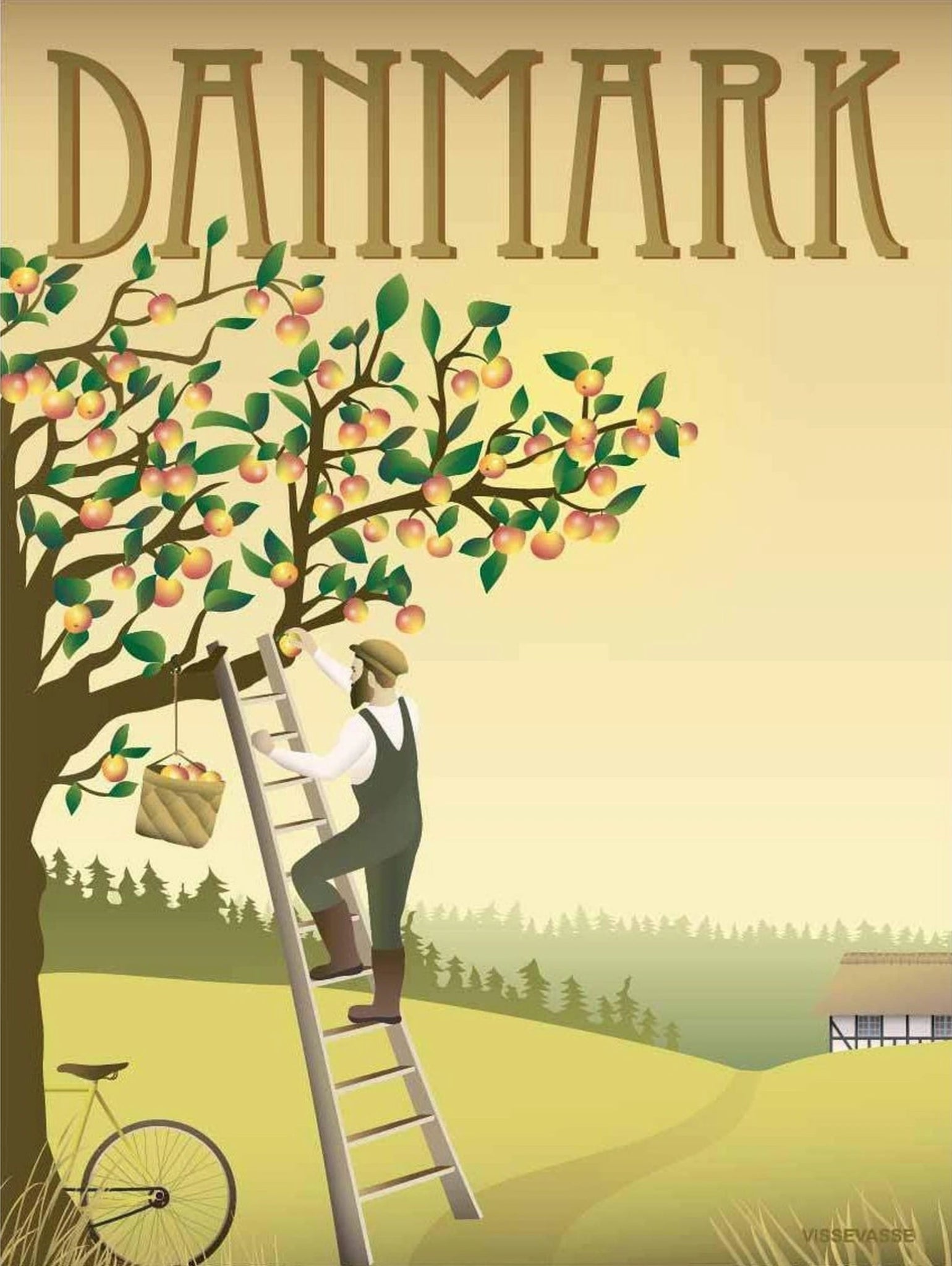 Vissevasse Denmark Apple Tree Poster, 15 X21 Cm