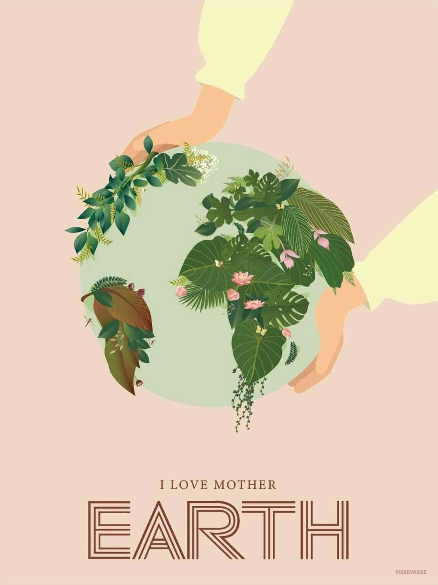 Vissevasse I Love Mother Earth Poster, 30 X40 Cm