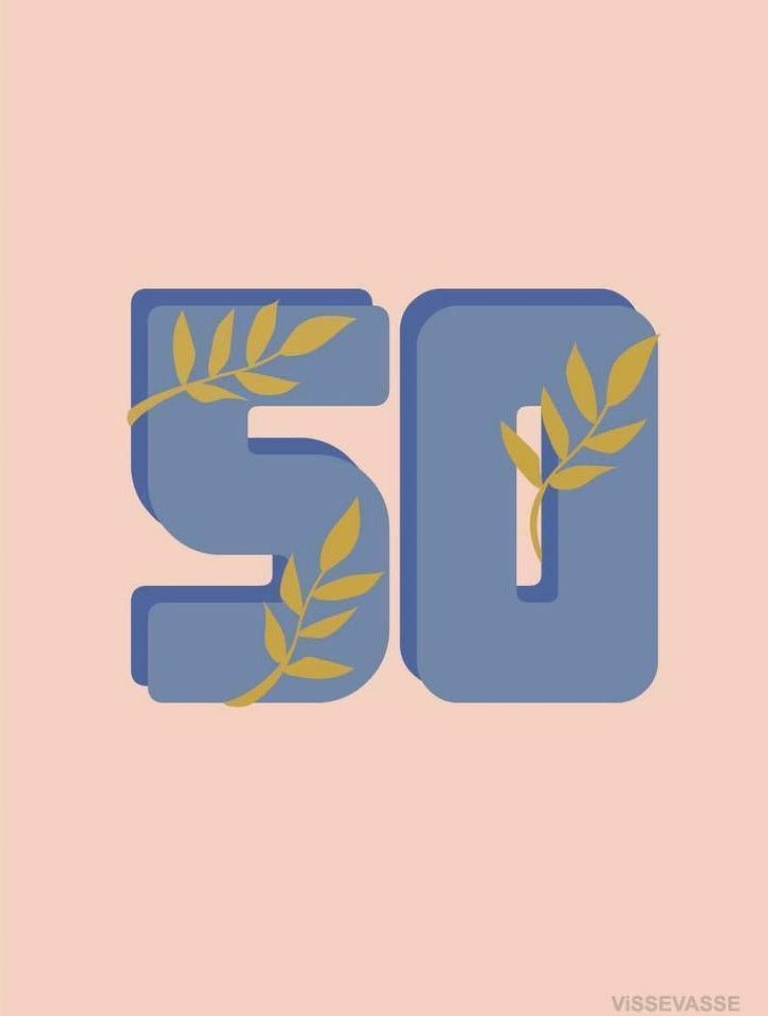 Vissevasse 50 Years Greeting Card, 10x15 Cm