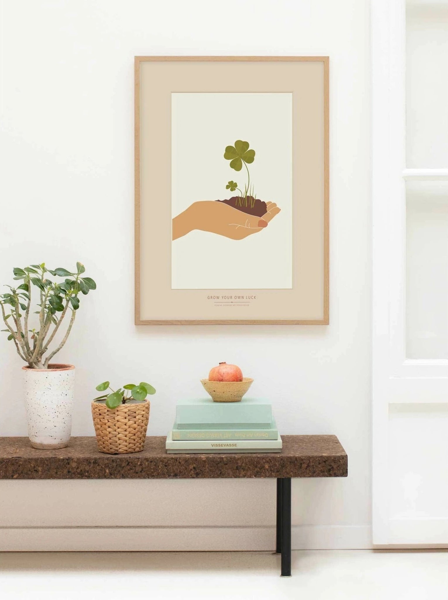 Vissevasse Grow Your Own Luck Poster, 30 X40 Cm