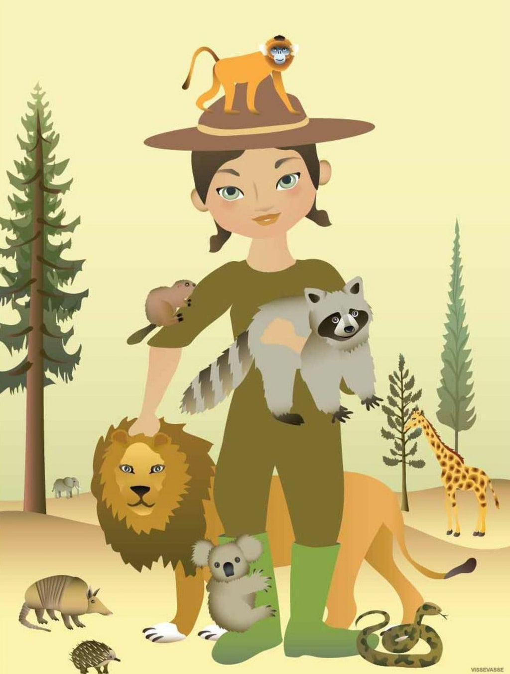 Vissevasse The Zookeeper Poster, 15 X21 Cm