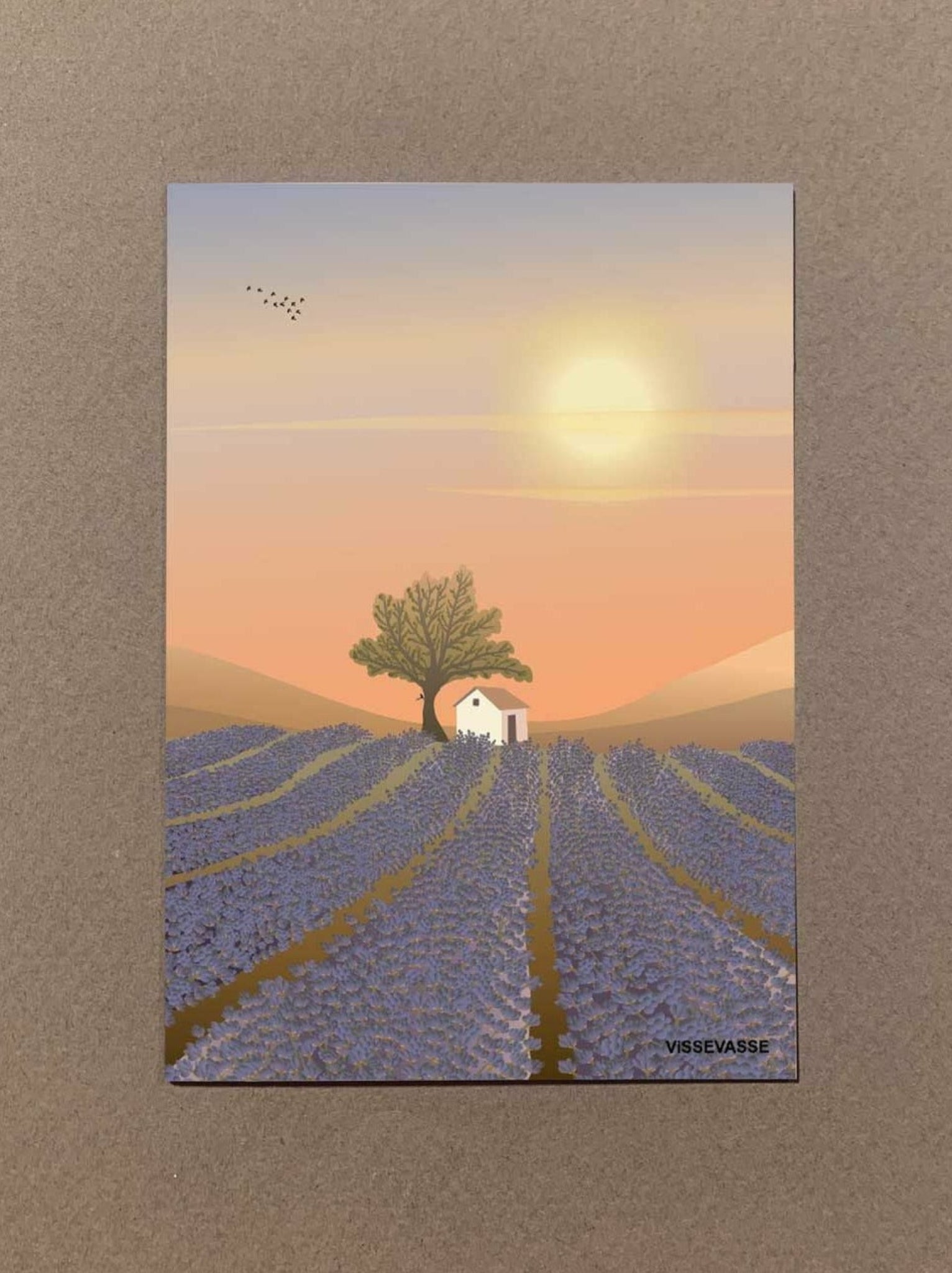 Vissevasse Lavender Field Mini Card, A7