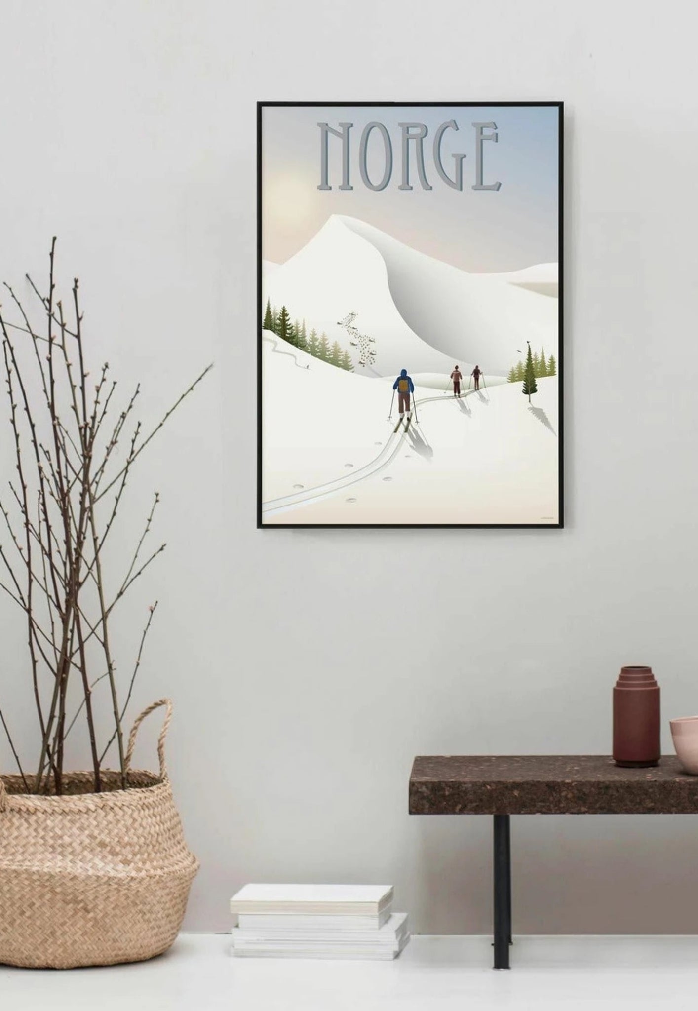 Vissevasse Norway 'Cross Country Skiing' Poster, 30x40 Cm