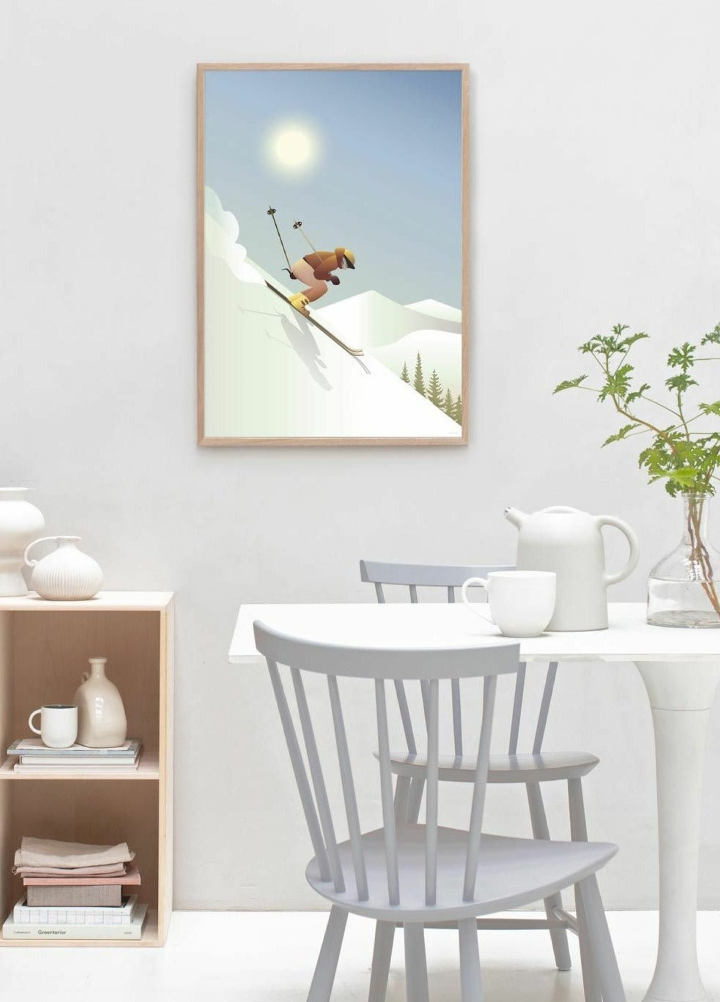 Vissevasse Downhill Skiing Poster, 15x21 Cm