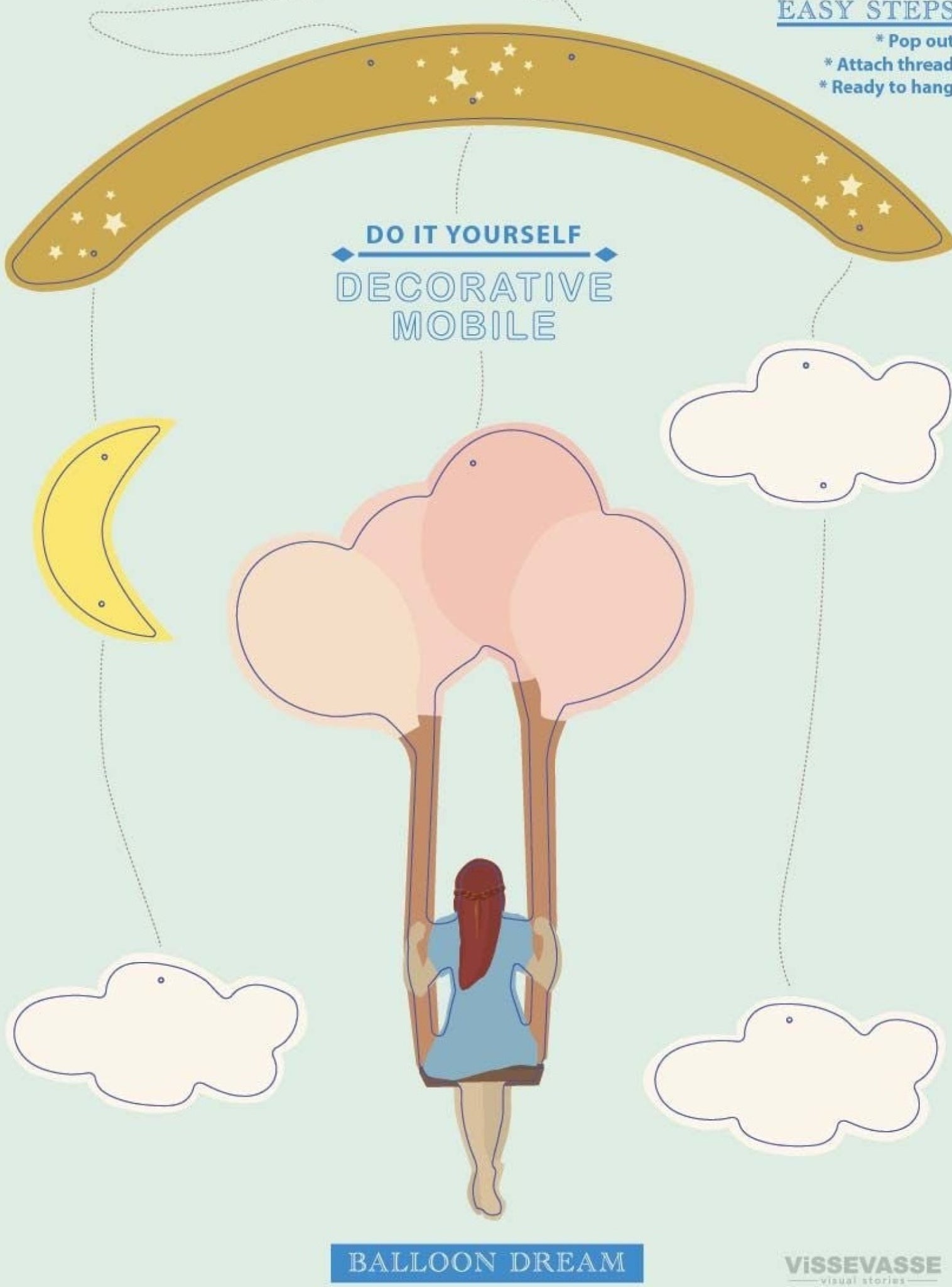 Vissevasse Balloon Dream Decorative Mobile