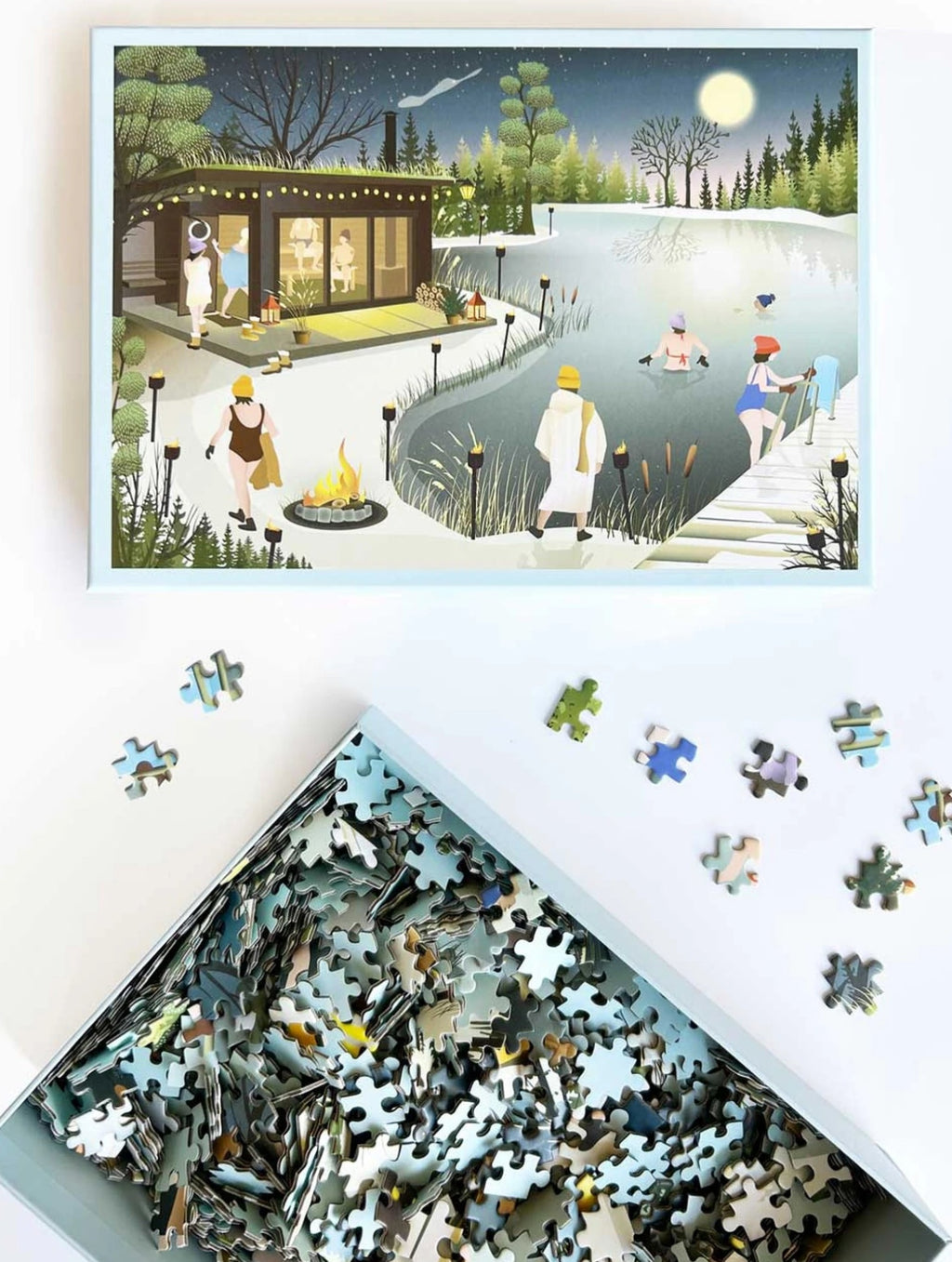 Vissevasse Sauna By The Lake Puzzle 1000 Pcs