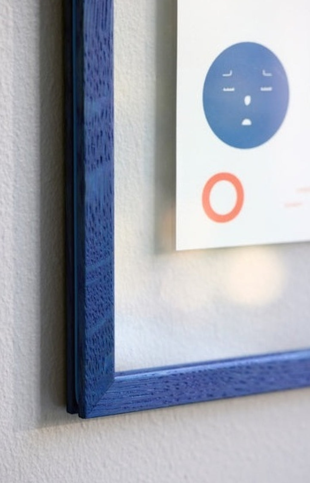 Moebe A4 Blue Satined Frame: Stylish Birch Wood Design for Art Display