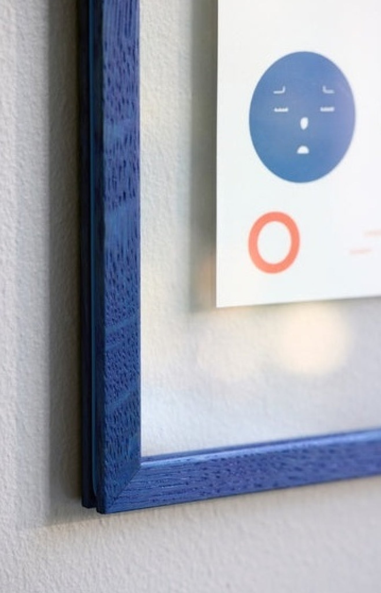 Moebe A4 Blue Satined Frame: Stylish Birch Wood Design for Art Display