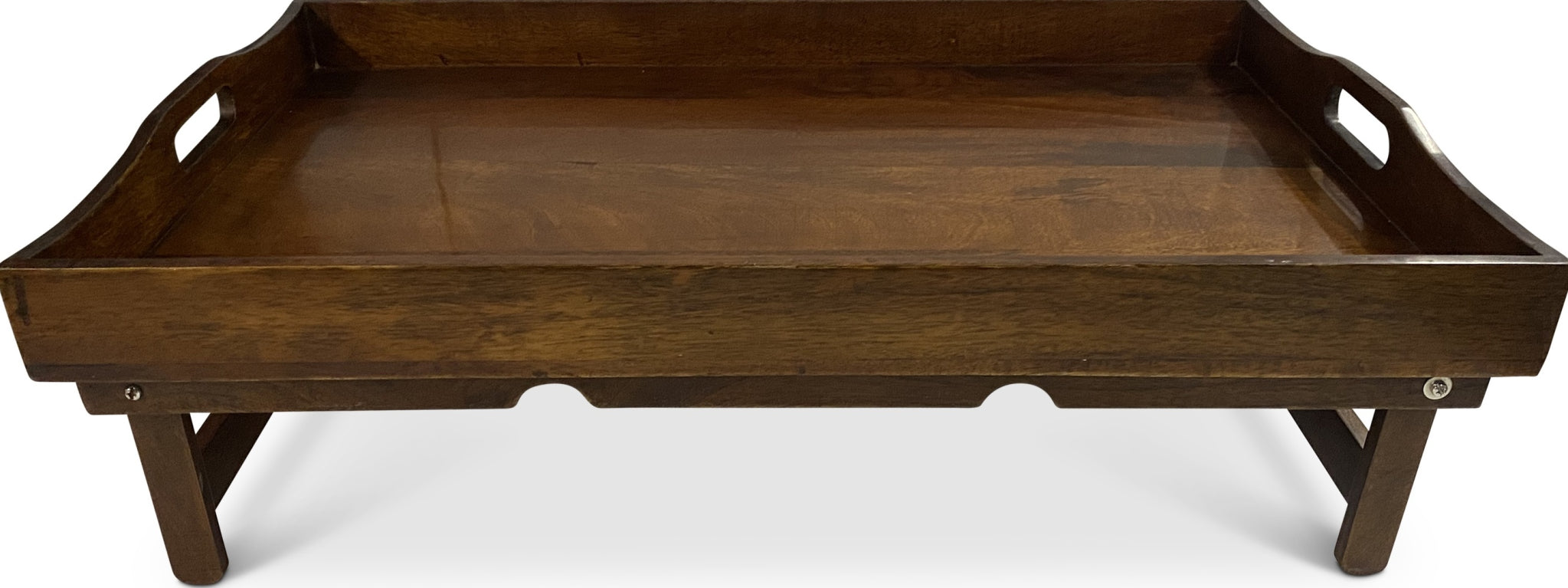 Authentic Models Wooden Serving Tray With Folding Feet, Large