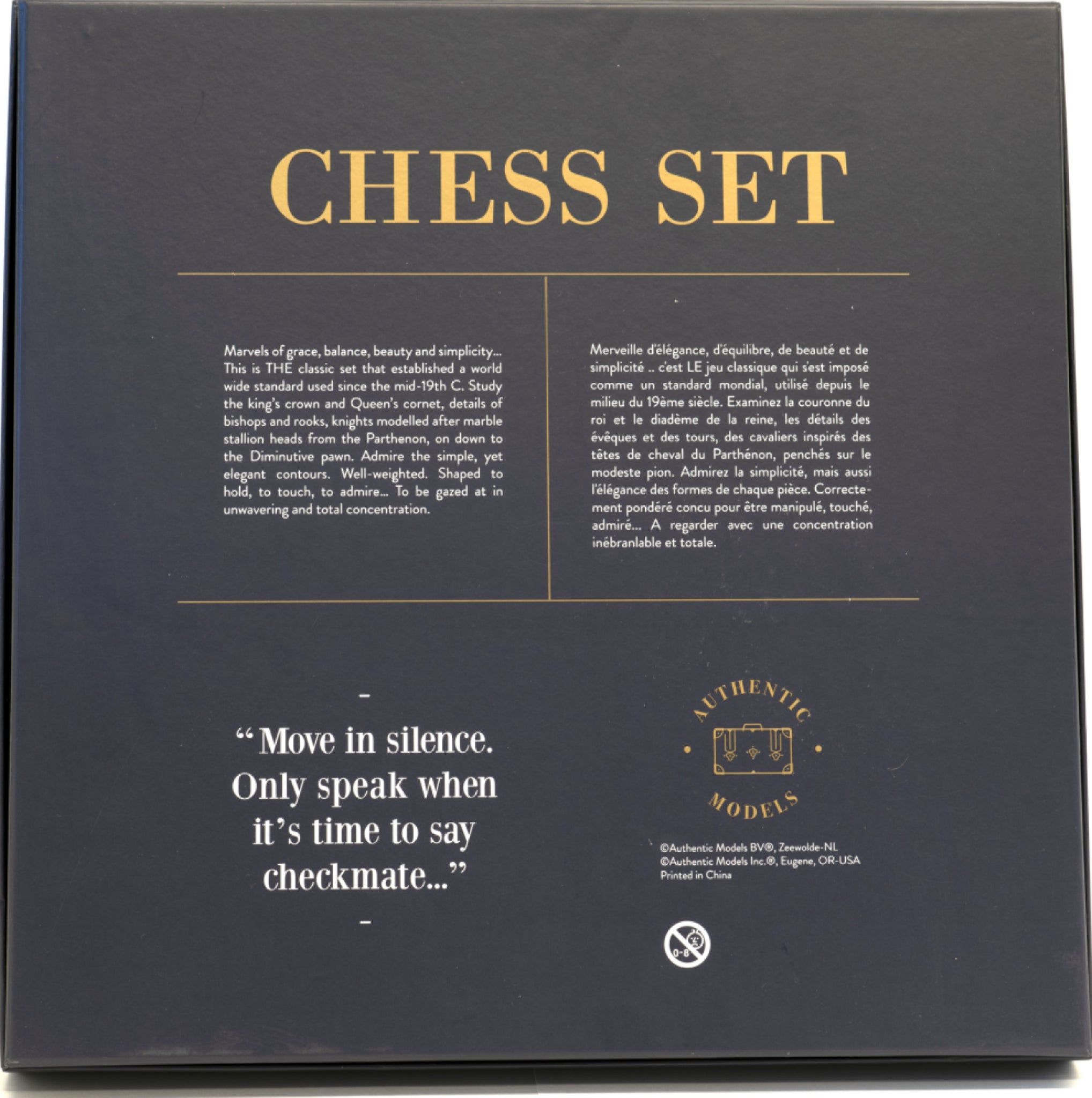 Authentic Models Chess Set Metal