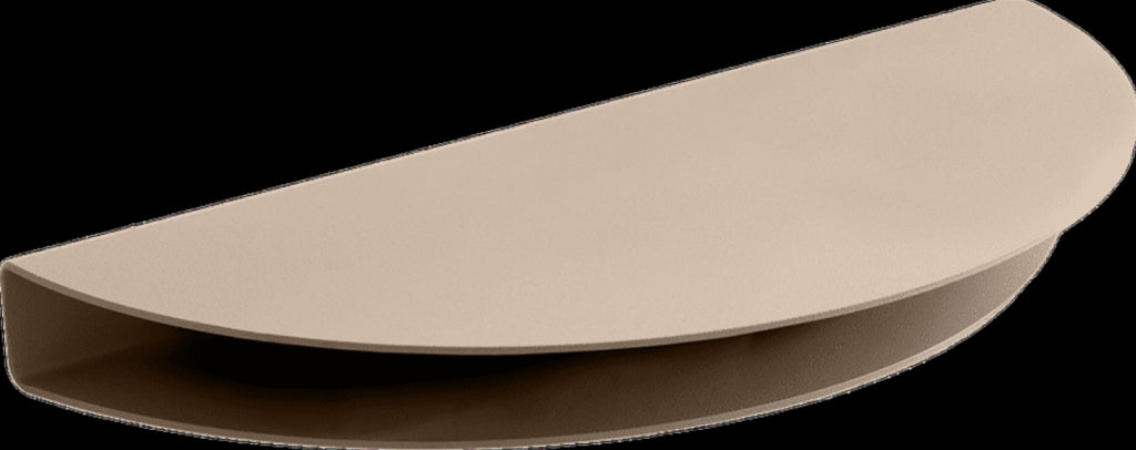 Stylish Moebe Half Moon Shelf in Warm Grey - 20x40 cm Steel Design