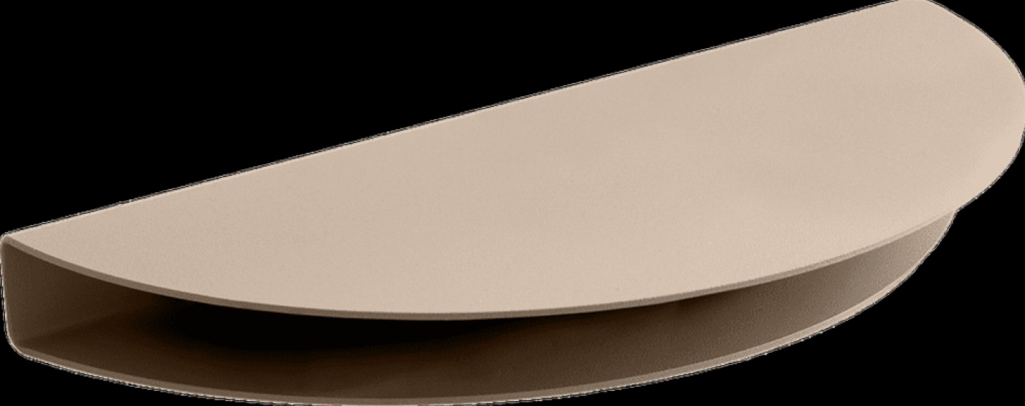 Stylish Moebe Half Moon Shelf in Warm Grey - 20x40 cm Steel Design