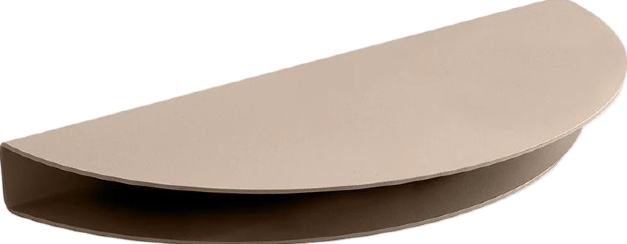 Moebe Half Moon Shelf 12x24 Cm in Warm Grey - Stylish Steel Design