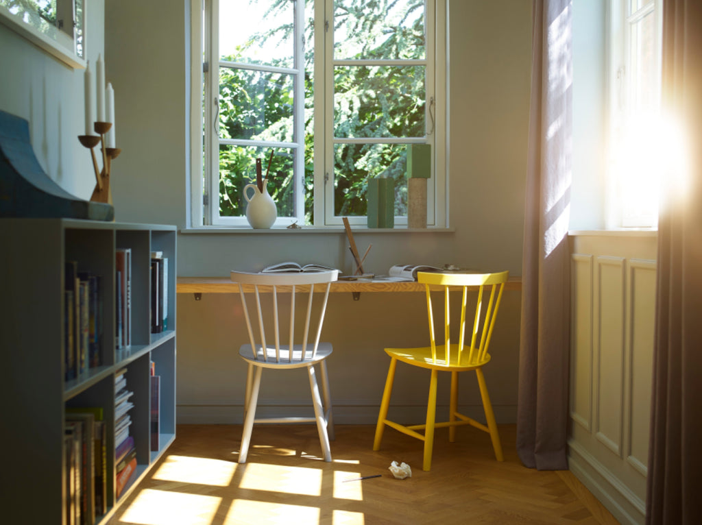 FDB Møbler J46 Chair by Poul Volther – Nordic Swan Ecolabel, Yellow Beech