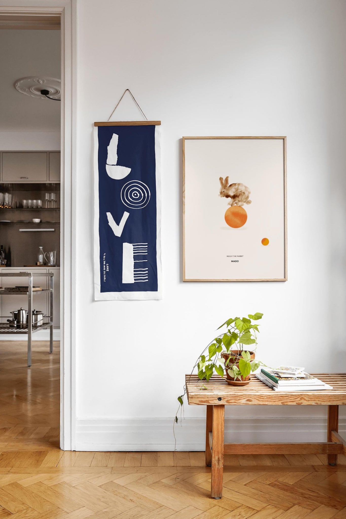 Paper Collective Rocky The Rabbit Poster, 50x70 Cm