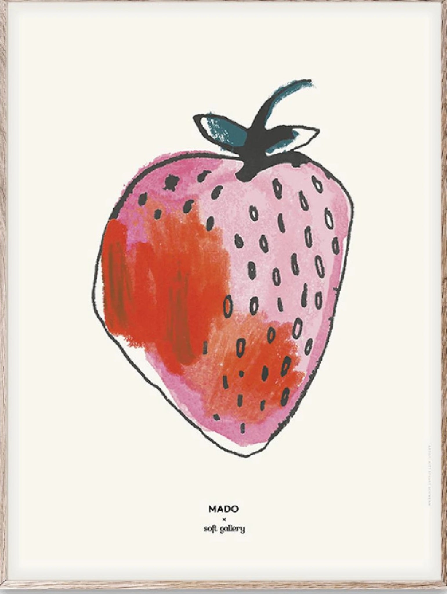 Paper Collective Strawberry Poster, 30x40 Cm