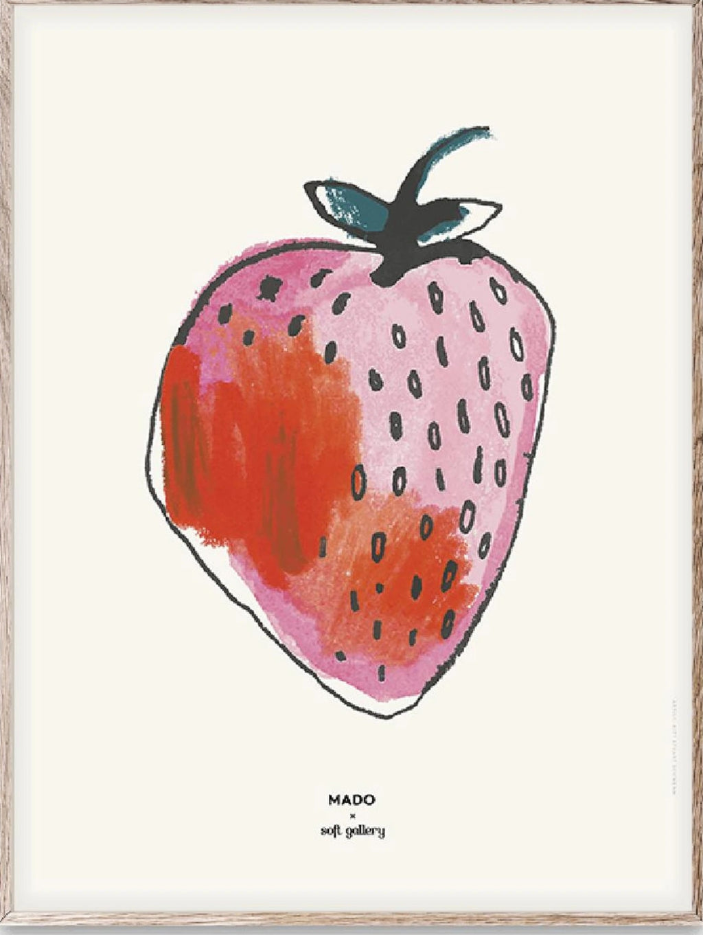 Paper Collective Strawberry Poster, 30x40 Cm