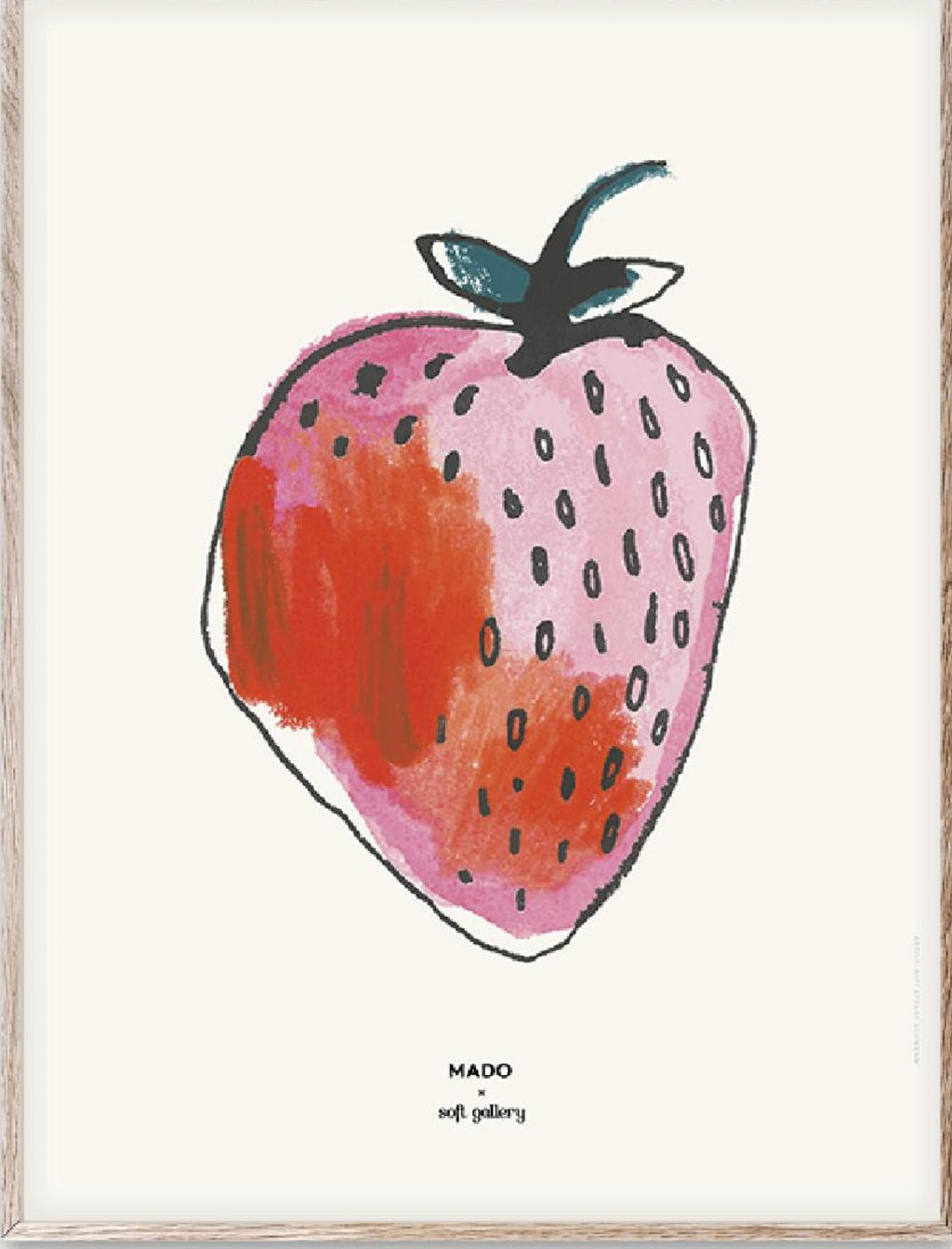 Paper Collective Strawberry Poster, 30x40 Cm