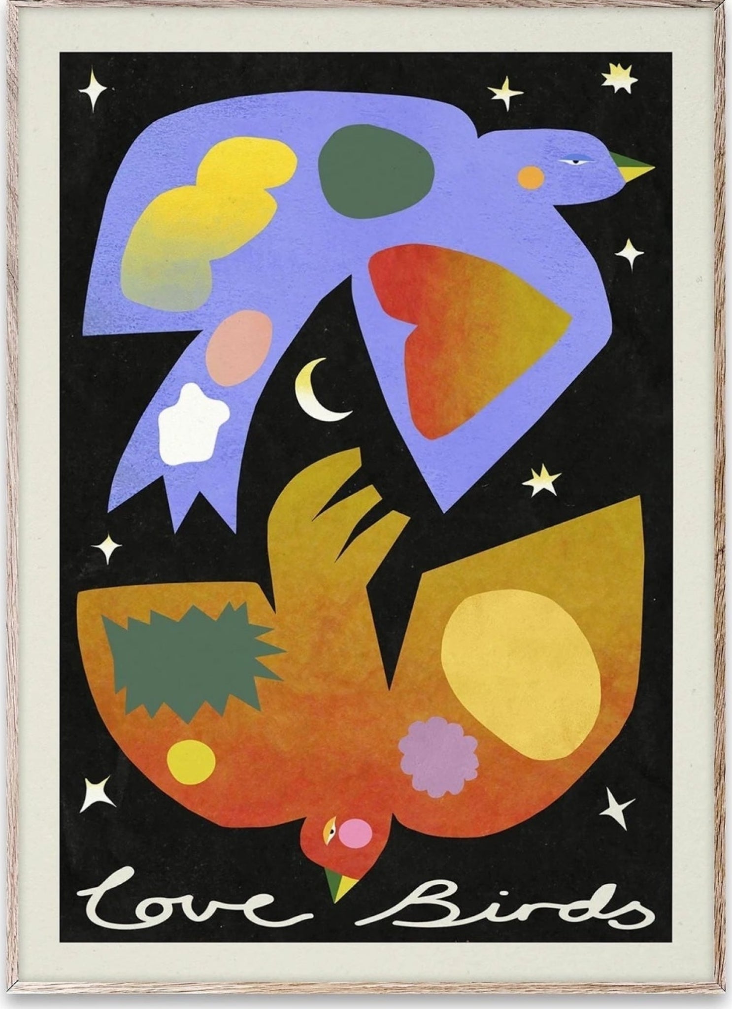 Paper Collective Love Birds Poster, 50x70 Cm