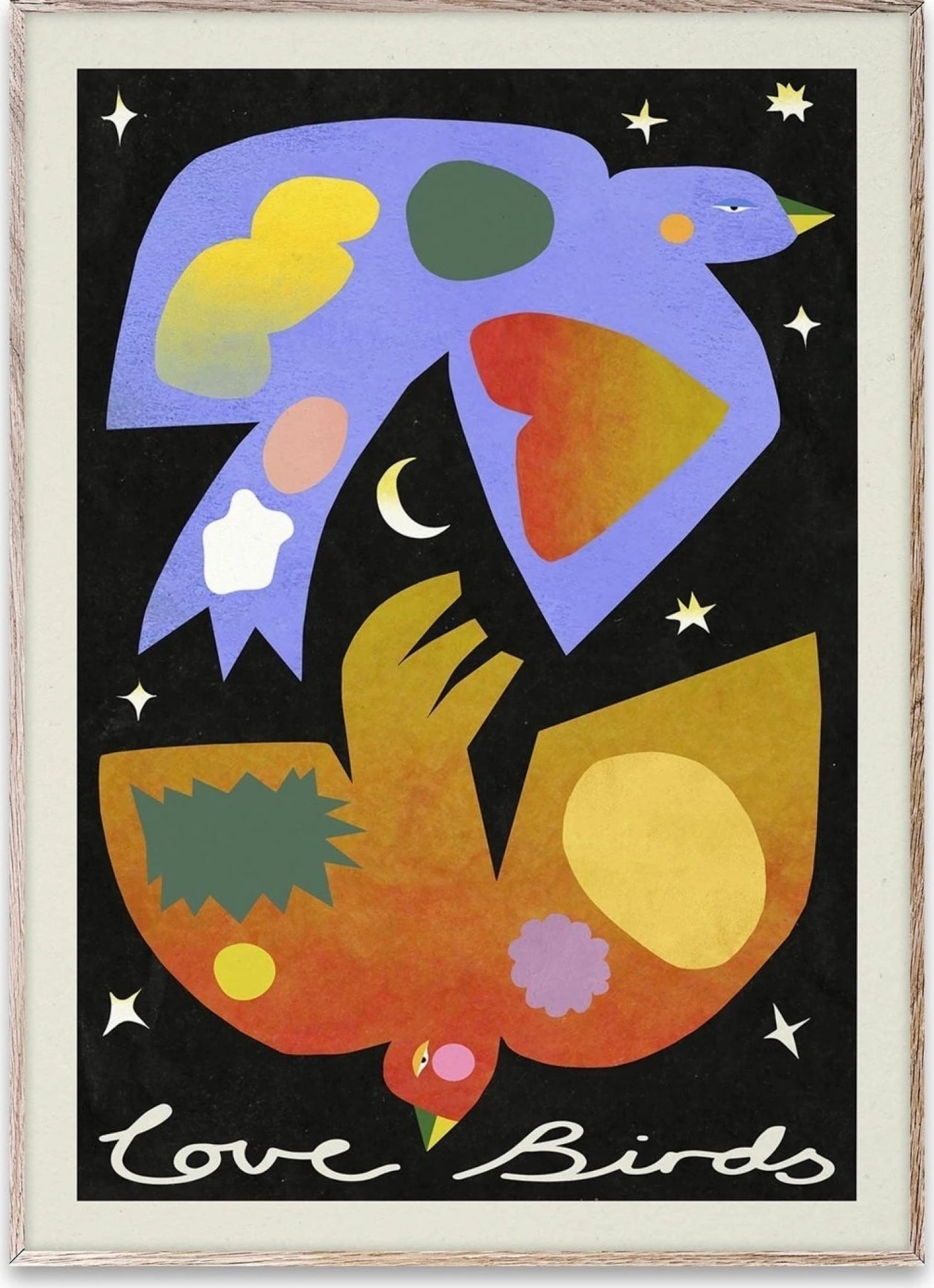 Paper Collective Love Birds Poster, 50 X70 Cm