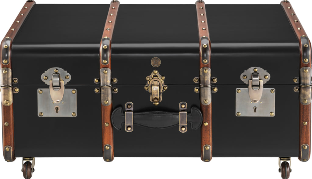 Authentic Models Stateroom Trunk Coffee Table, Black