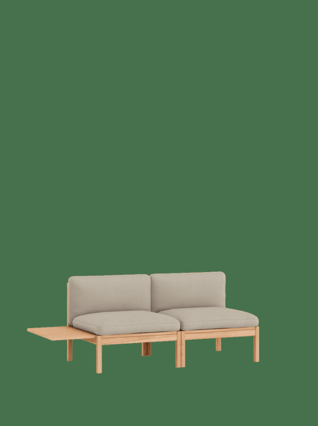Moebe Modular Sofa Set, 2 Seater Sofa With 1 Side Table, Field 233 (fsc Mix Credit)