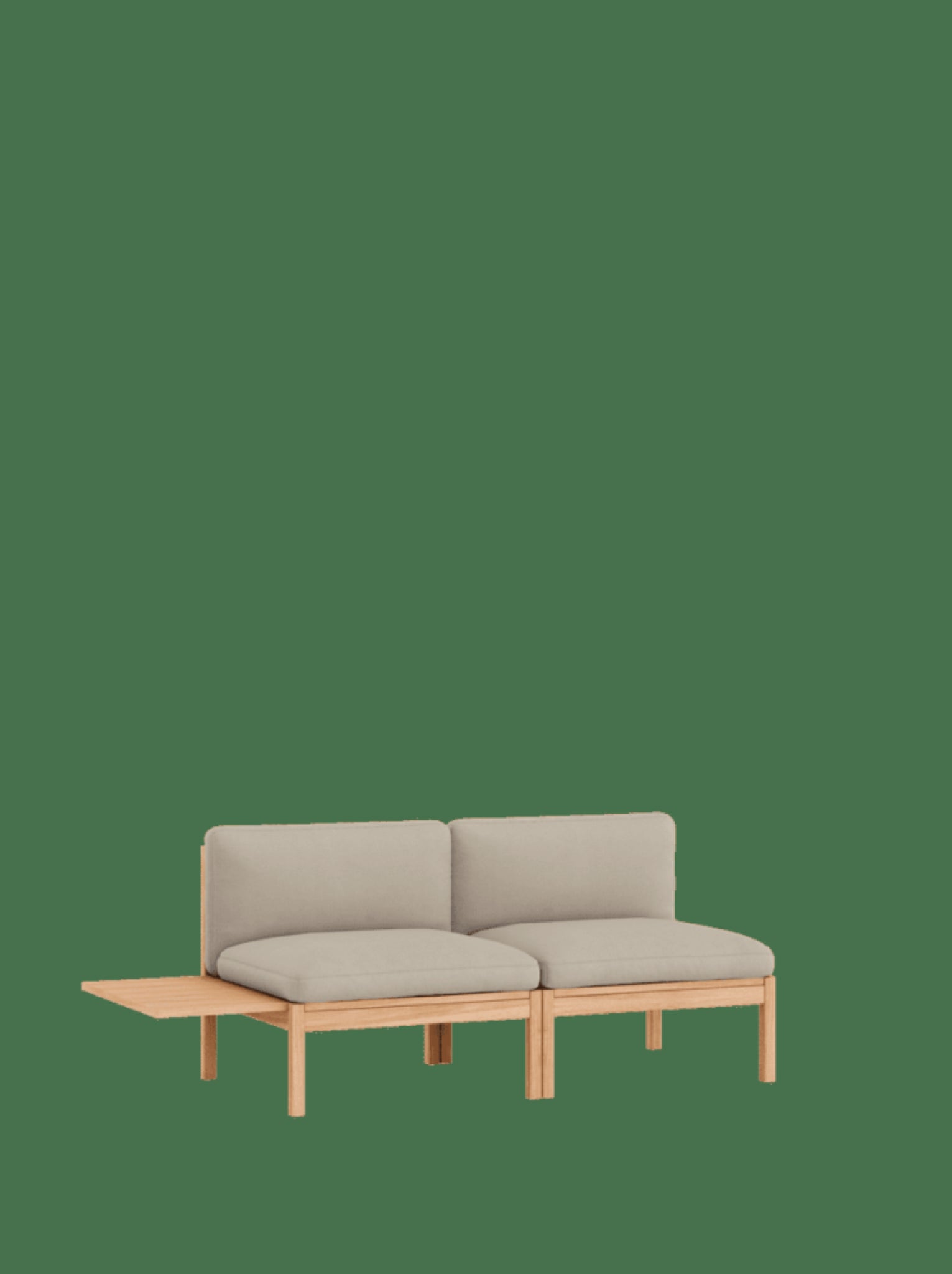 Moebe Modular Sofa Set, 2 Seater Sofa With 1 Side Table, Field 233 (fsc Mix Credit)