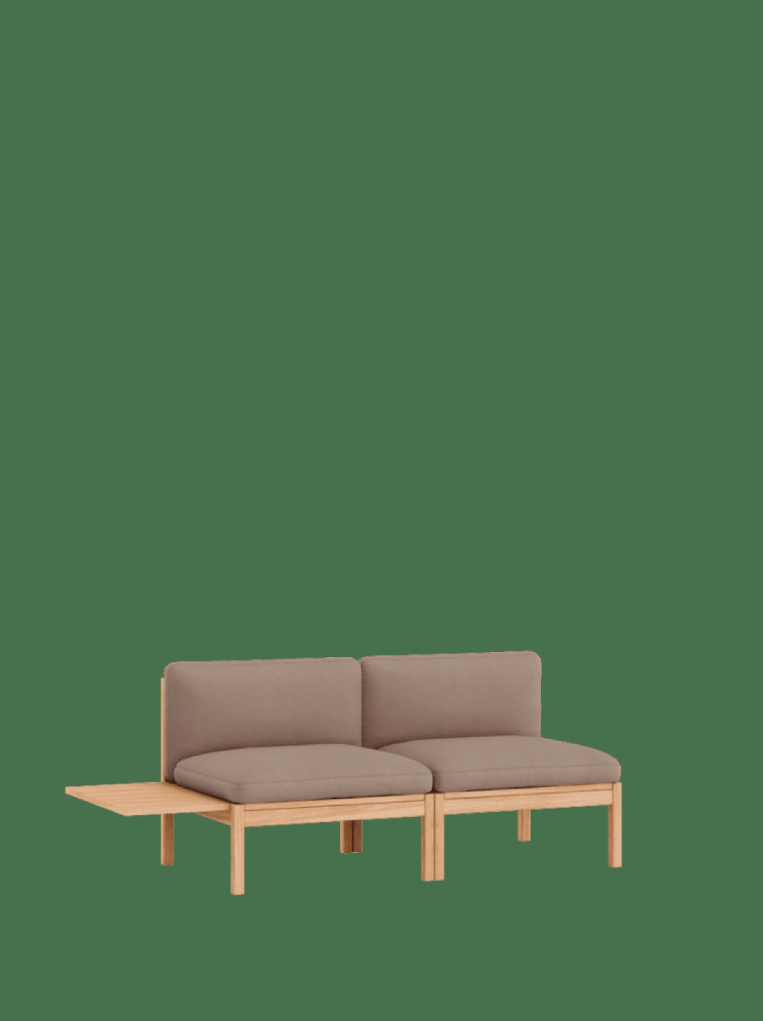 Moebe Modular Sofa Set, 2 Seater Sofa With 1 Side Table, Field 343 (fsc Mix Credit)