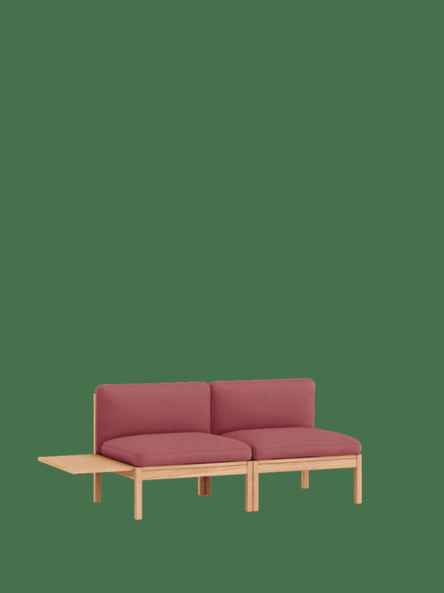 Moebe Modular Sofa Set, 2 Seater Sofa With 1 Side Table, Field 643 (fsc Mix Credit)
