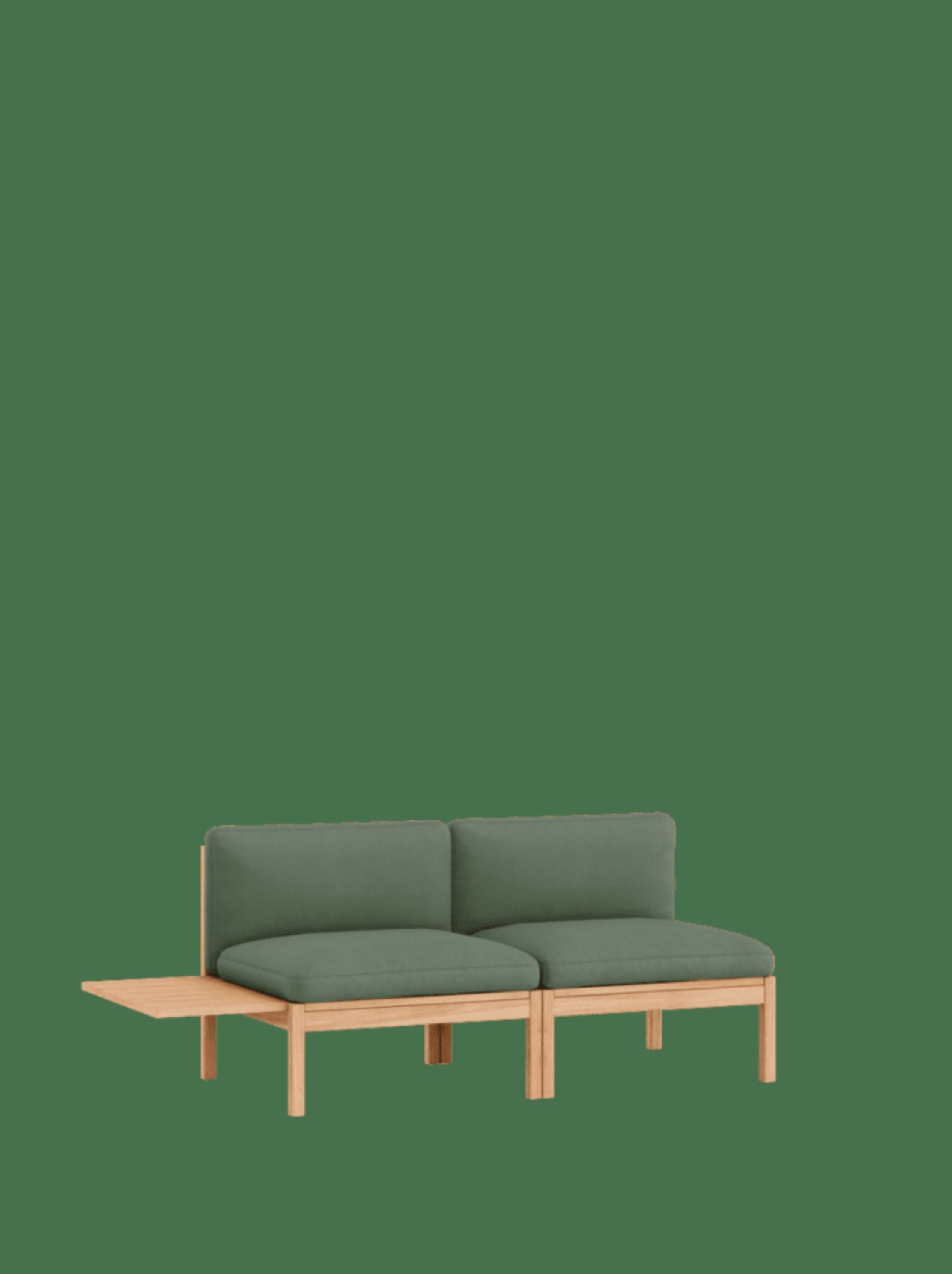 Moebe Modular Sofa Set, 2 Seater Sofa With 1 Side Table, Field 943 (fsc Mix Credit)
