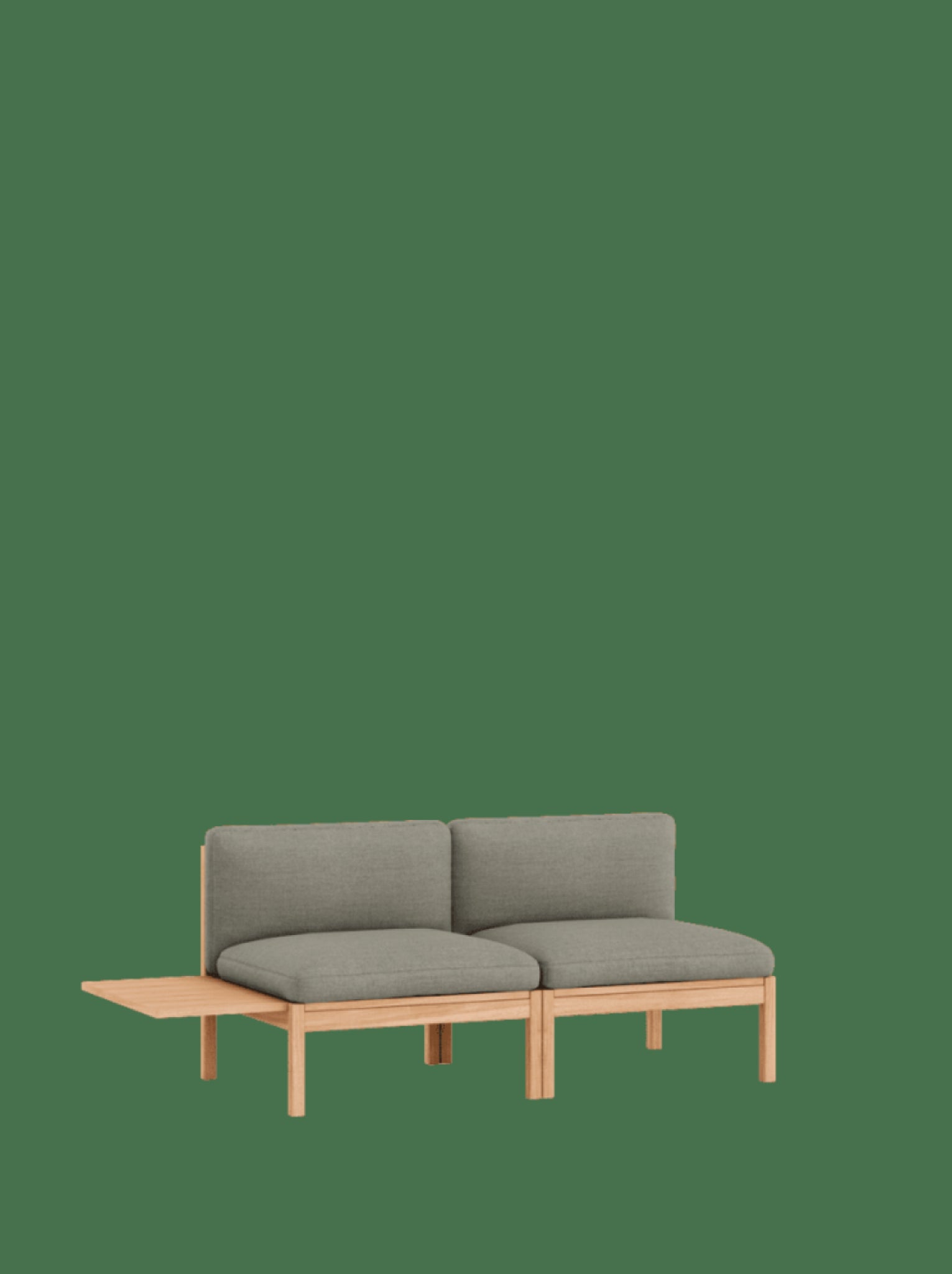 Moebe Modular Sofa Set, 2 Seater Sofa With 1 Side Table, Re-wool 128 (fsc Mix Credit)