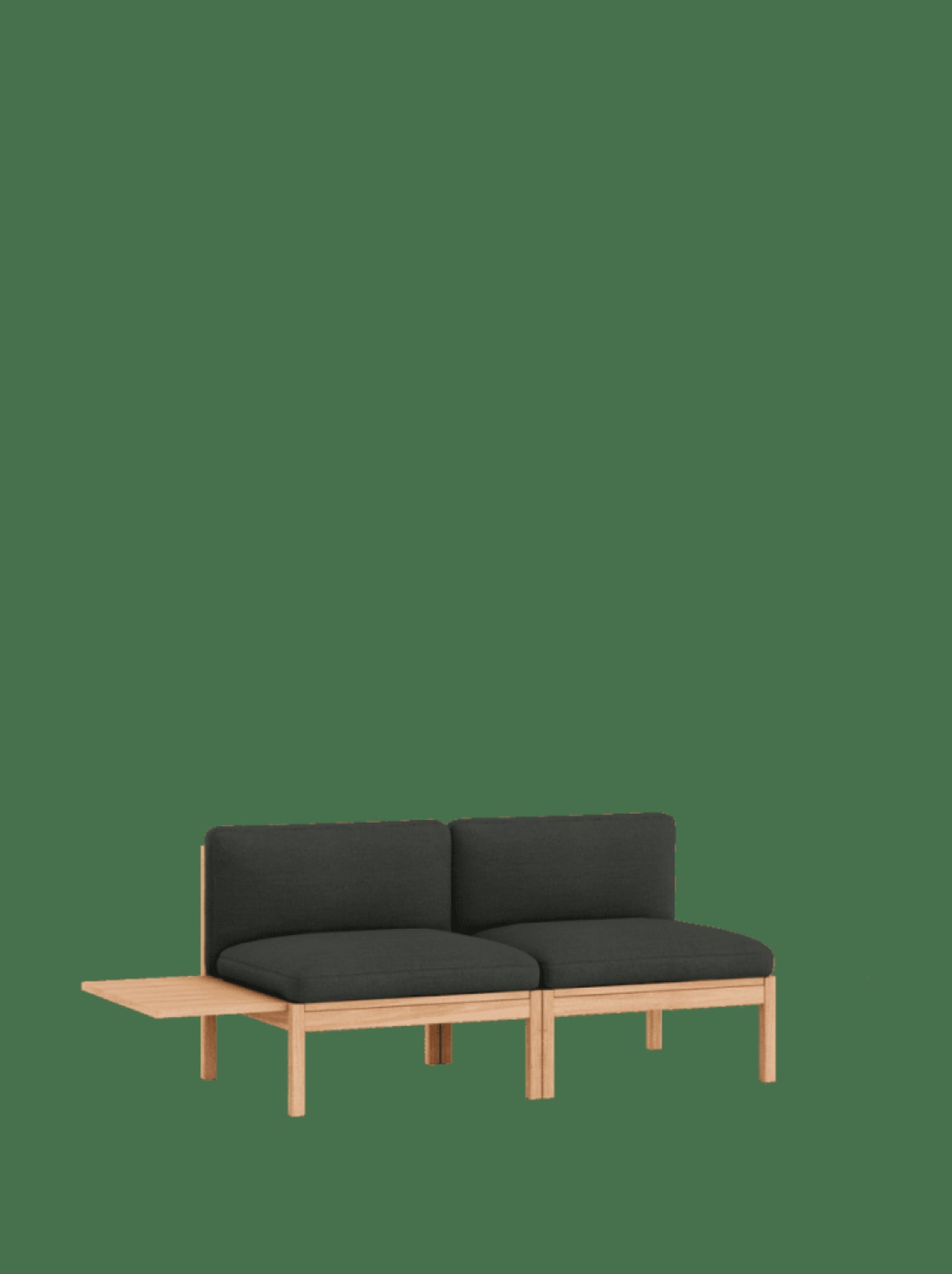 Moebe Modular Sofa Set, 2 Seater Sofa With 1 Side Table, Re-wool 198 (fsc Mix Credit)