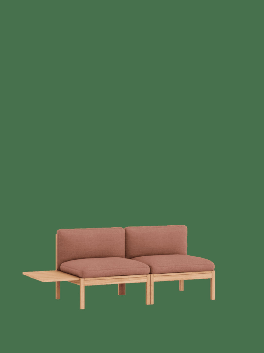 Moebe Modular Sofa Set, 2 Seater Sofa With 1 Side Table, Re-wool 648 (fsc Mix Credit)