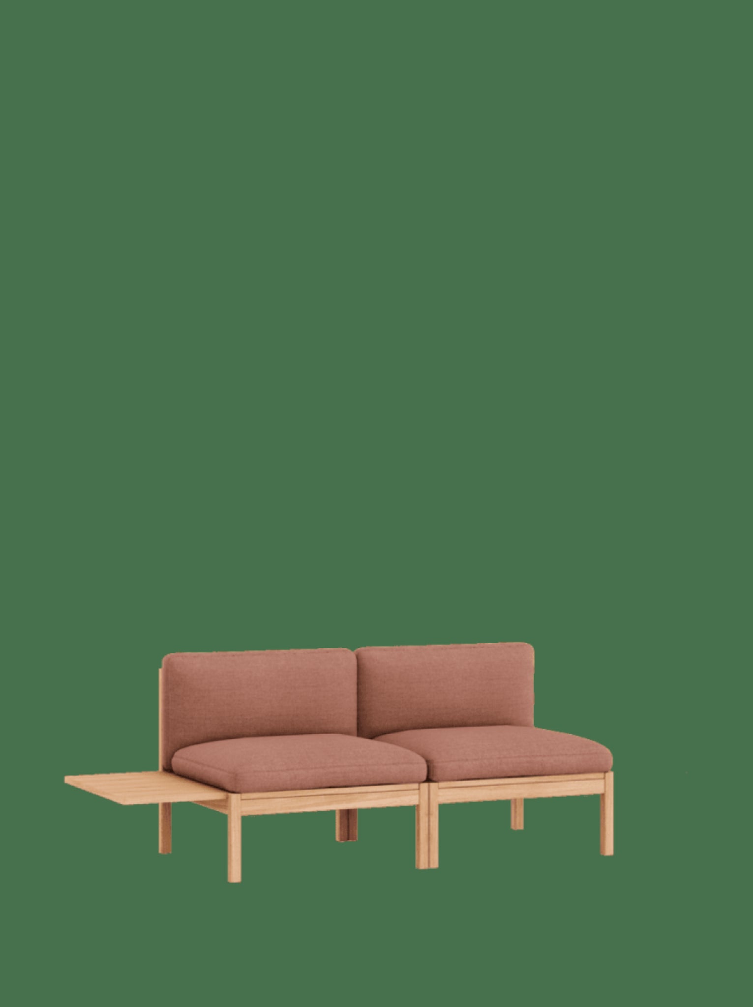 Moebe Modular Sofa Set, 2 Seater Sofa With 1 Side Table, Re-wool 648 (fsc Mix Credit)