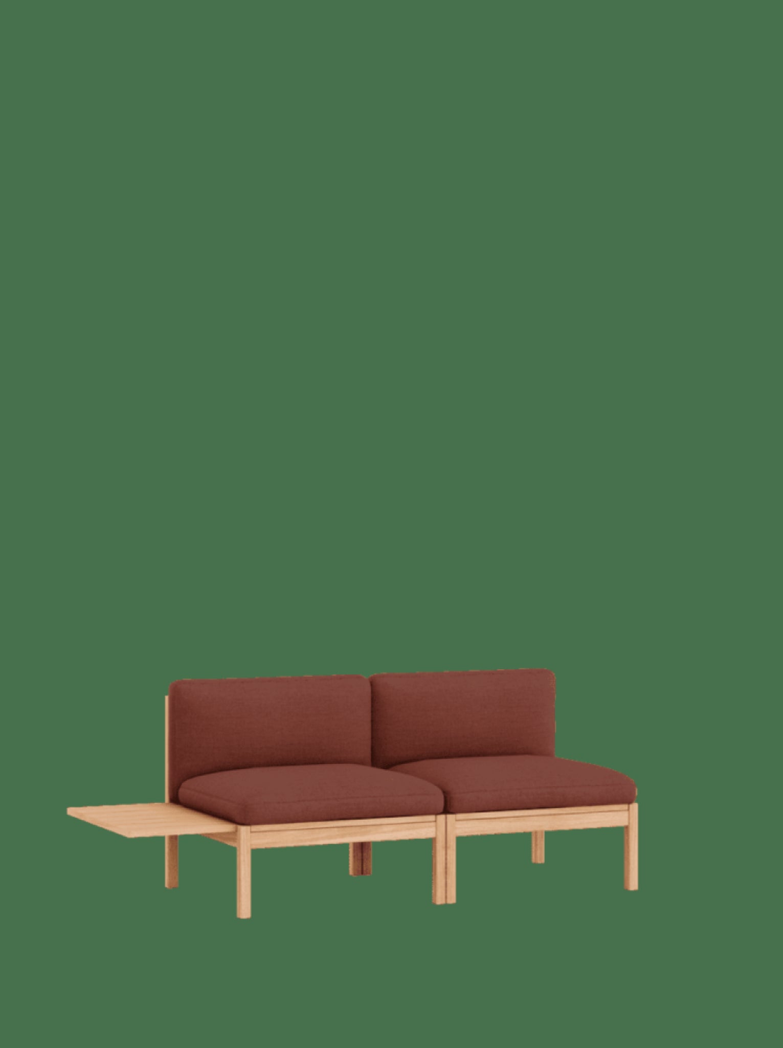 Moebe Modular Sofa Set, 2 Seater Sofa With 1 Side Table, Re-wool 687 (fsc Mix Credit)