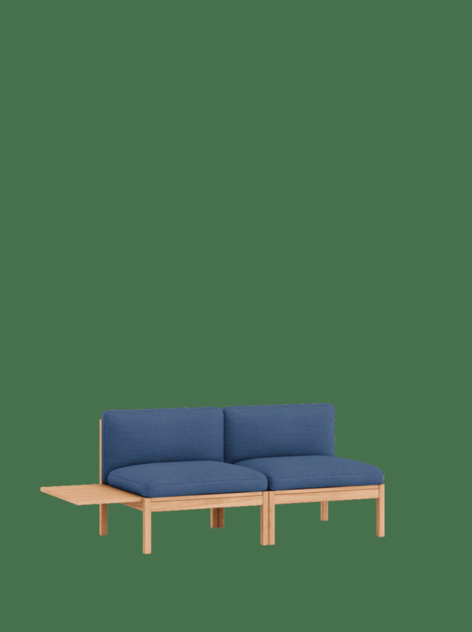 Moebe Modular Sofa Set, 2 Seater Sofa With 1 Side Table, Re-wool 767 (fsc Mix Credit)