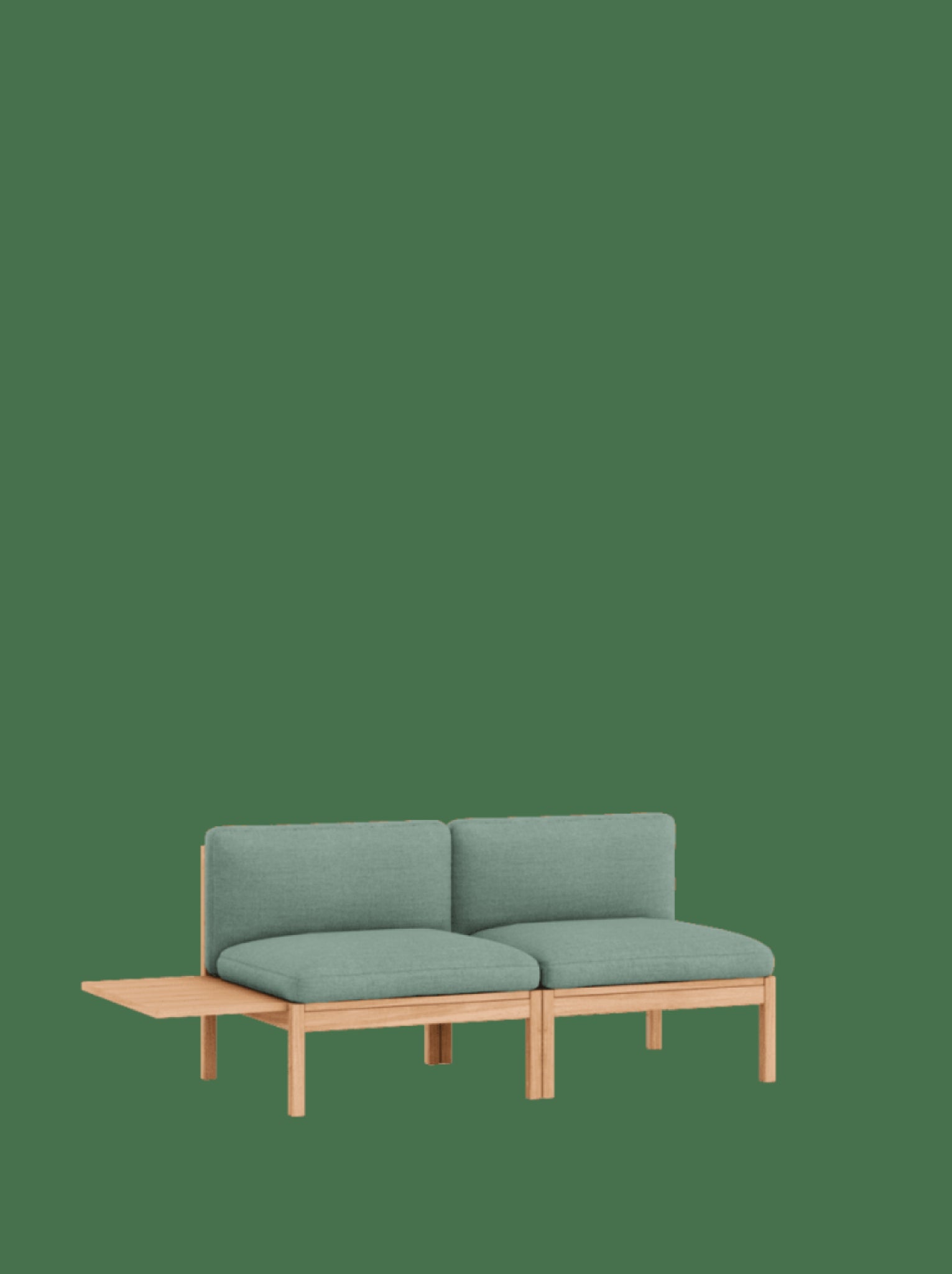 Moebe Modular Sofa Set, 2 Seater Sofa With 1 Side Table, Re-wool 868 (fsc Mix Credit)