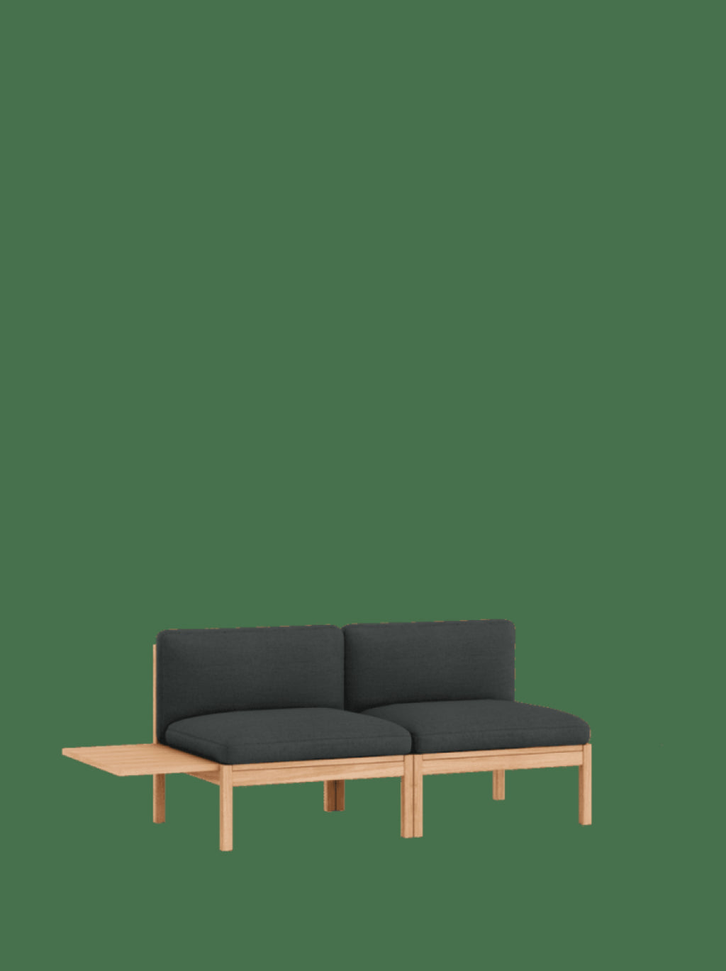 Moebe Modular Sofa Set, 2 Seater Sofa With 1 Side Table, Re-wool 987 (fsc Mix Credit)