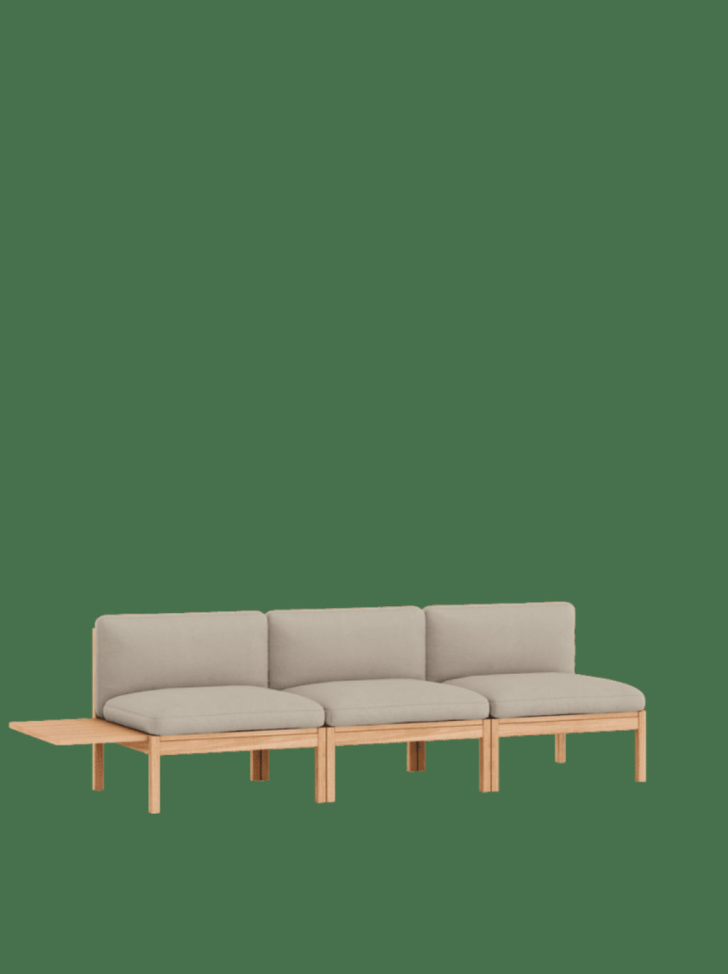 Moebe Modular Sofa Set, 3 Seater Sofa With 1 Side Table, Field 233 (fsc Mix Credit)