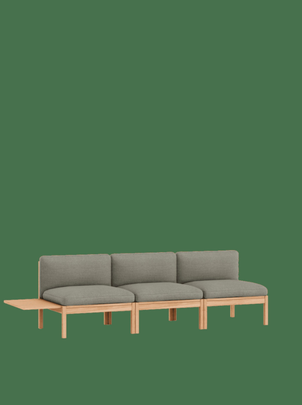 Moebe Modular Sofa Set, 3 Seater Sofa With 1 Side Table, Re-wool 128 (fsc Mix Credit)